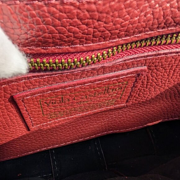 Violeta Castellani Milano Red Woven Leather Shoulder Bag - Picture 11 of 14